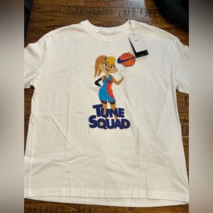 The Nike Tee Loose Fit White Space Jam adult
